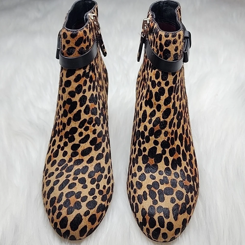 Kate Spade New York Delina Leopard Heeled Boots Booties
